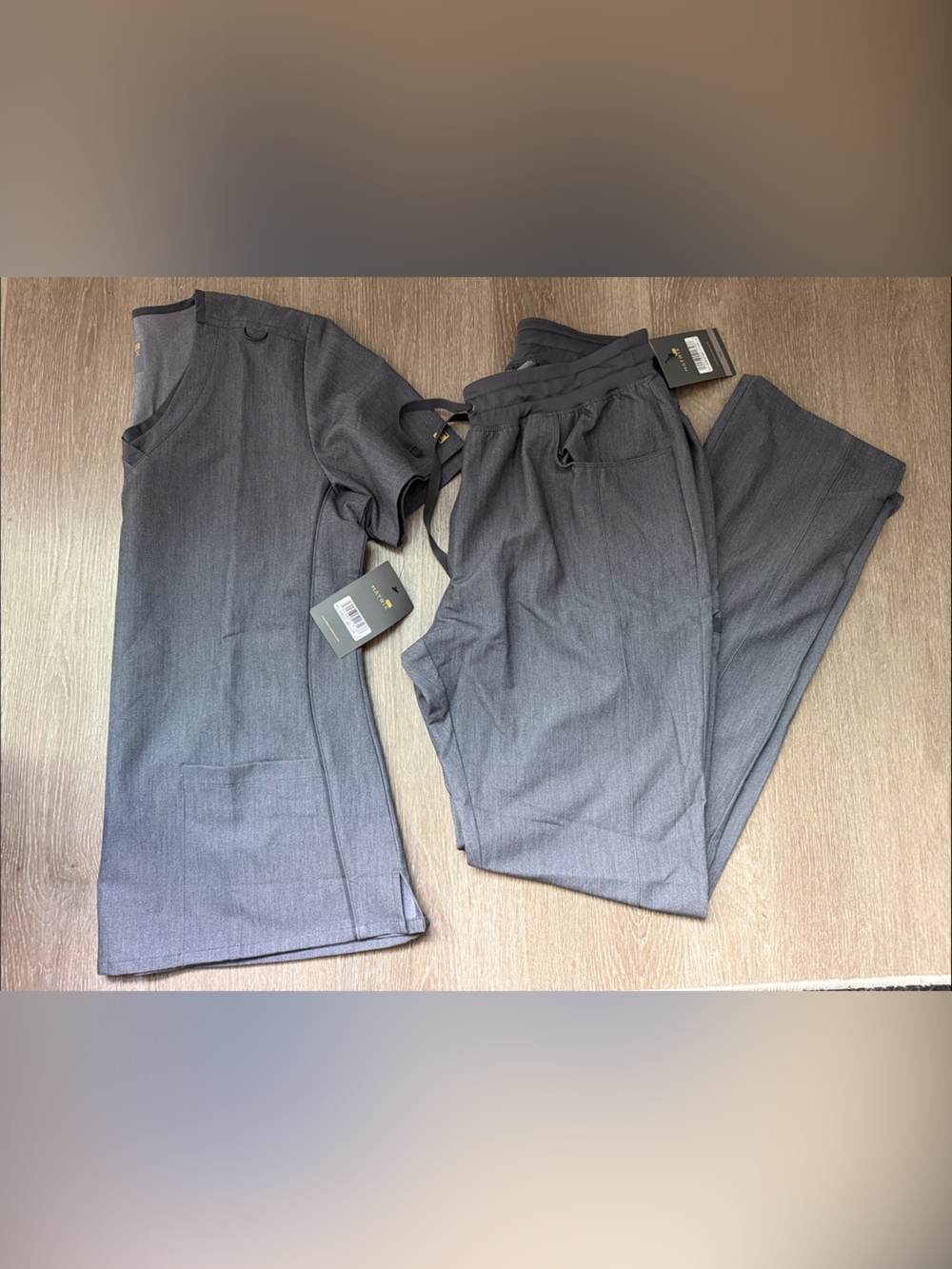 Matix Women's heather grey scrub set